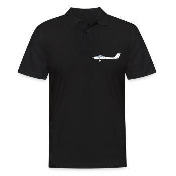 Grob109 Motorsegler TMG Segelflieger Segelflugzeug - Männer Poloshirt - Schwarz - Vorne - Kai (181cm)