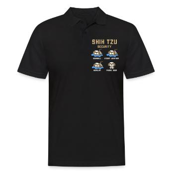 shih tzu - Männer Poloshirt - Schwarz - Vorne - Kai (181cm)