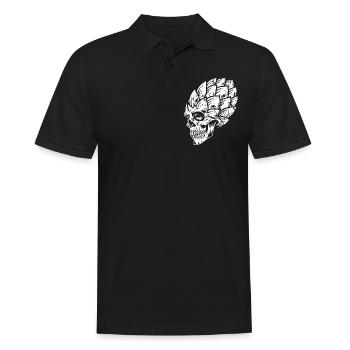 Bier Brauer Hopfen Grillen Goasmaß Totenkopf - Männer Poloshirt - Schwarz - Vorne - Kai (181cm)