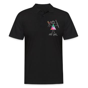 Artiste artiste artiste peinture fille femmes - Polo Homme - noir - Devant - Kai (181cm)