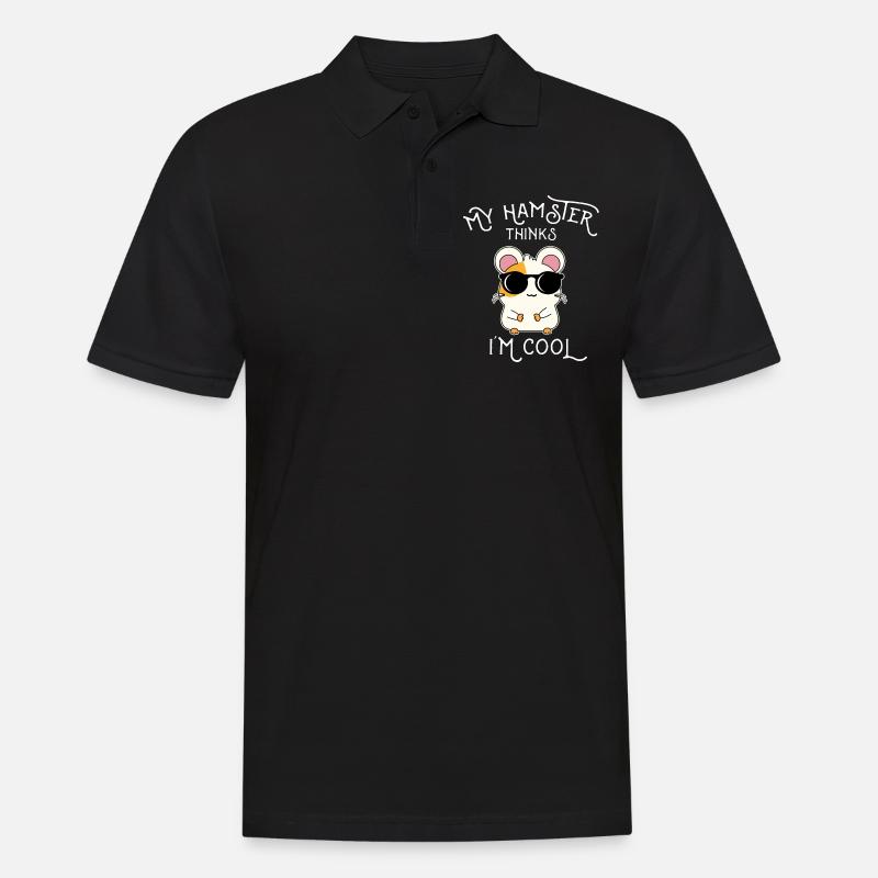 Hamster - Männer Poloshirt - Schwarz