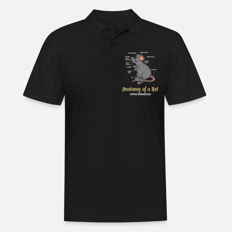 Ratte - Männer Poloshirt - Schwarz