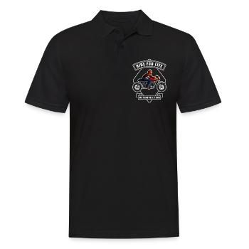 Street Biker Ride For Life Geschenkidee - Männer Poloshirt - Schwarz - Vorne - Kai (181cm)