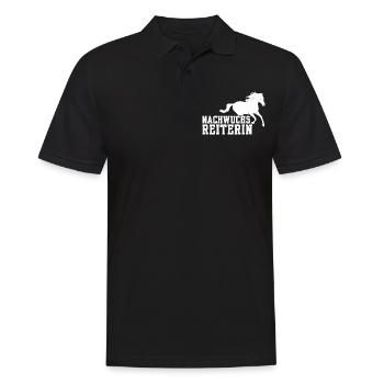 Geschenkidee Pferde Pferd Reiten Hobby Spruch - Männer Poloshirt - Schwarz - Vorne - Kai (181cm)