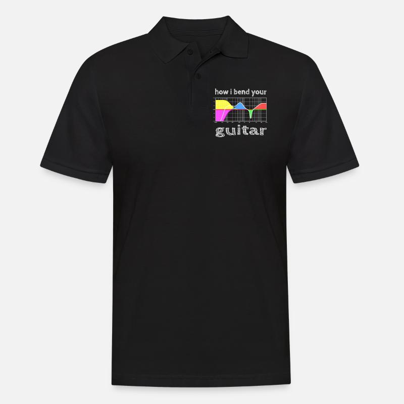 how i bend your guitar - Männer Poloshirt - Schwarz