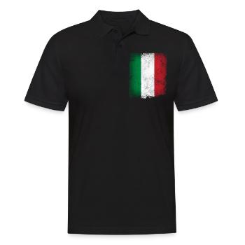 Italien Fahne Flagge Italy Italia Fußball Fan - Männer Poloshirt - Schwarz - Vorne - Kai (181cm)
