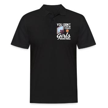 Tu ne me fais pas peur J’entraîne des filles pour des joueuses de basket-ball - Polo Homme - noir - Devant - Kai (181cm)