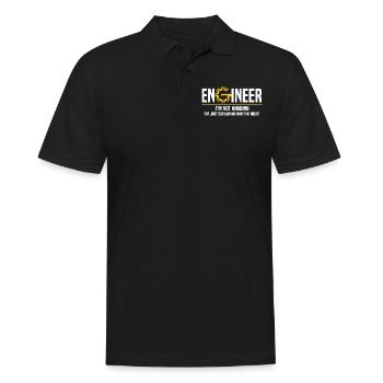 Engineer I'm Not Arguing Engineering, Ingenieur - Männer Poloshirt - Schwarz - Vorne - Kai (181cm)