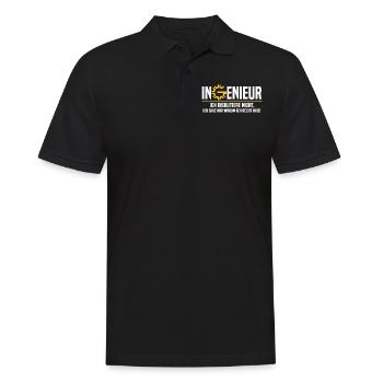 Engineer I'm not discussing, I'm just saying why - Men's Polo Shirt - black - Front - Kai (181cm)