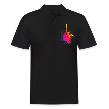 Guitar Splash Guitar Player Gift Guitare électrique - Polo Homme - noir - Devant - Kai (181cm)