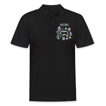 Haie Haiarten children's gift, white shark - Men's Polo Shirt - black - Front - Kai (181cm)
