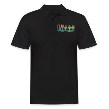 Ask Life Coral Aquarium & Aquarist, Saltwater - Men's Polo Shirt - black - Front - Kai (181cm)