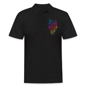 Owl and eagle owl staring at you - Men's Polo Shirt - black - Front - Kai (181cm)