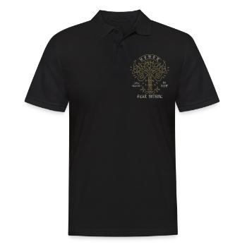 Wikinger Viking Geschenk, Odin, Valhalla, Valküre - Männer Poloshirt - Schwarz - Vorne - Kai (181cm)