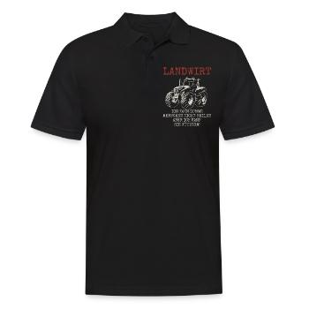 Landwirt Geschenk Landwirtschaft , Traktor Spruch. - Männer Poloshirt - Schwarz - Vorne - Kai (181cm)