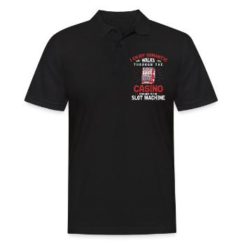 Enjoy walks through the casino to slot machine - Männer Poloshirt - Schwarz - Vorne - Kai (181cm)