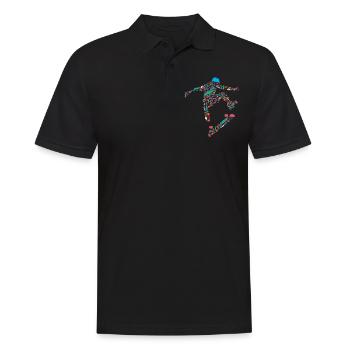 Skateboarding, Skateboard , Hawk - Men's Polo Shirt - black - Front - Kai (181cm)