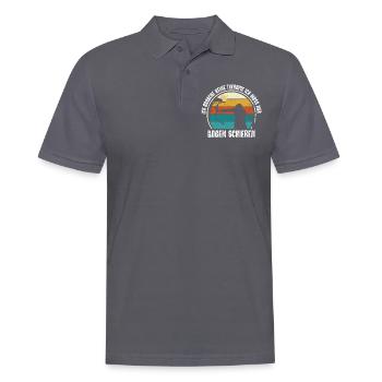 Bogenschießen, Archery, Langbogen, Compound - Männer Poloshirt - Anthrazit - Vorne - Nico (186cm)