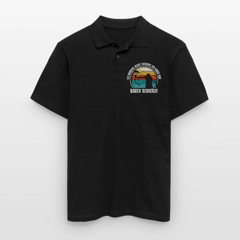 Bogenschießen, Archery, Langbogen, Compound Männer Poloshirt