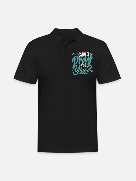 Bibelvers, Christlicher Gott, Gebetspsalm - Männer Poloshirt - Schwarz