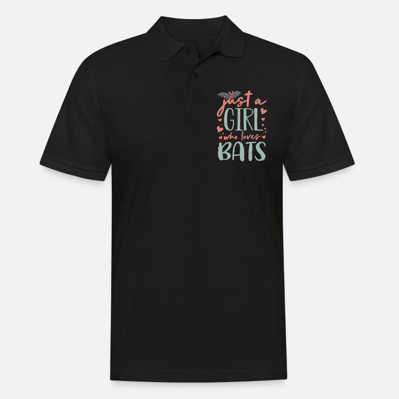 Bats, Bat - Men's Polo Shirt - black