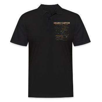 Karte Des Grand Canyon Nationalparks - Männer Poloshirt - Schwarz - Vorne - Kai (181cm)