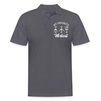 Amateurs de vin, vin buvant du vin - Polo Homme - charbon - Devant - Nico (186cm)