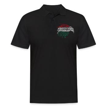 Mexikanischer Eagle Aztec-Stil, - Männer Poloshirt - Schwarz - Vorne - Kai (181cm)