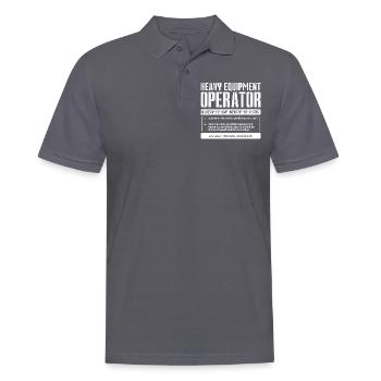Baggerfahrer - Männer Poloshirt - Anthrazit - Vorne - Nico (186cm)