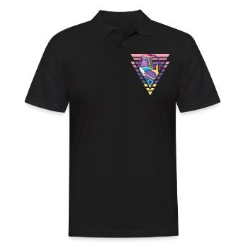 Roller skate, roller skater, skate - Men's Polo Shirt - black - Front - Kai (181cm)