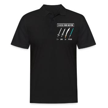 Python programming, programmer Python code - Men's Polo Shirt - black - Front - Kai (181cm)
