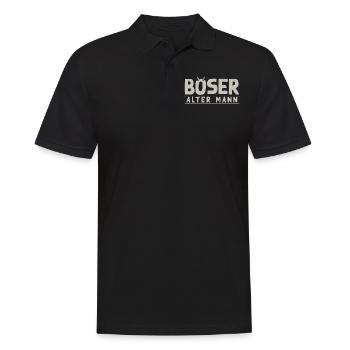 Evil old man, - Men's Polo Shirt - black - Front - Kai (181cm)