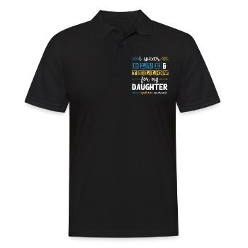 Black and Blue, Down Syndrome Consciousness - Men's Polo Shirt - black - Front - Kai (181cm)