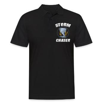 Storm Chaser, Twister Wind, - Men's Polo Shirt - black - Front - Kai (181cm)