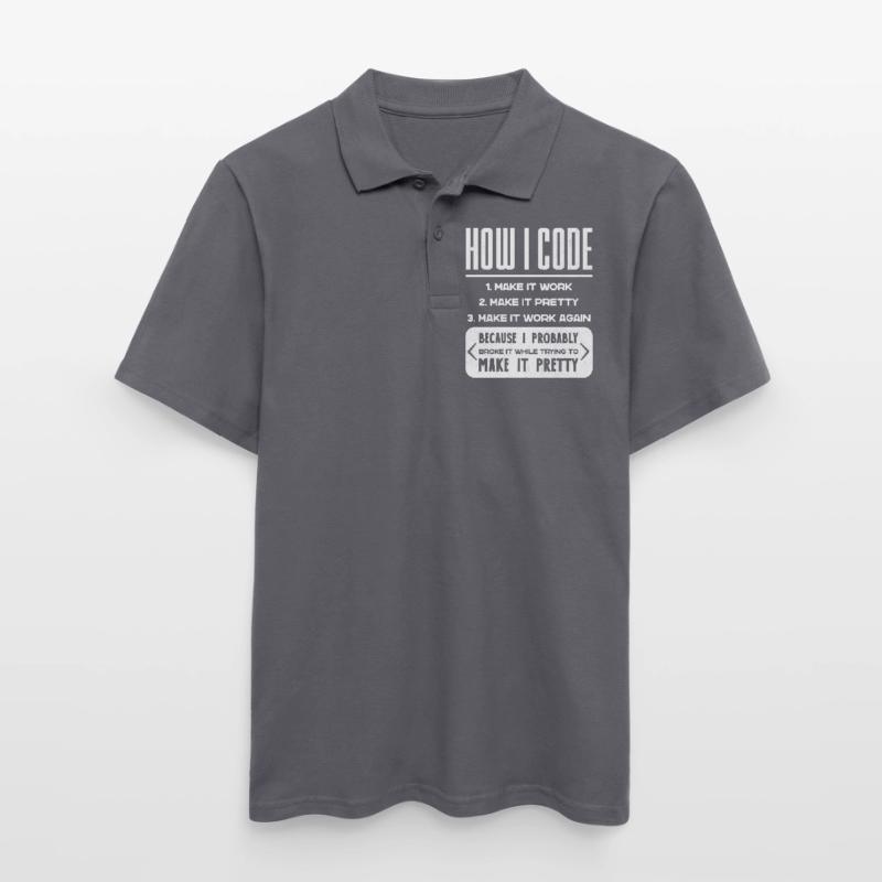Programmer, Code, Nerd, Programming Men's Polo Shirt