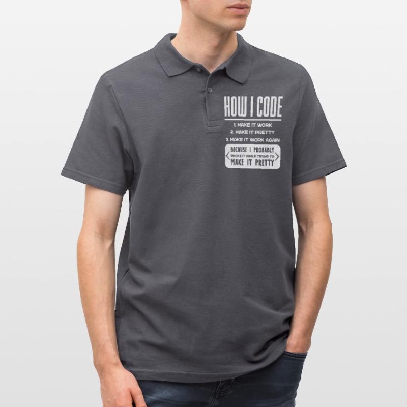 Programmer, Code, Nerd, Programming Men's Polo Shirt