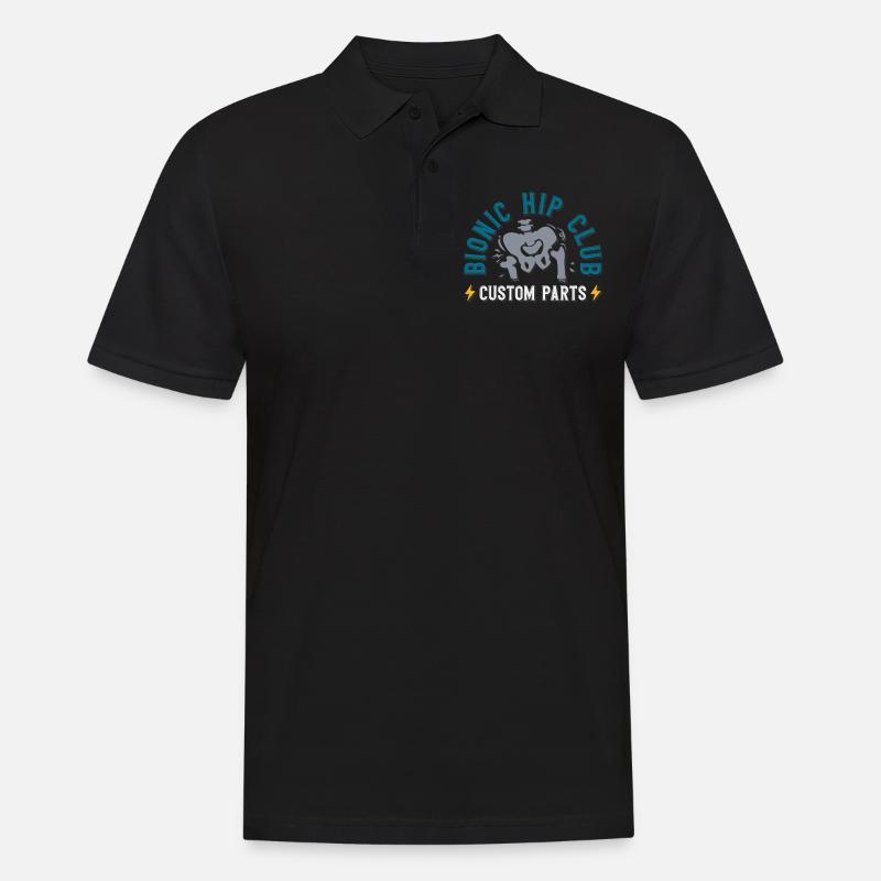 Bionic Hip Club, prothèse de hanche - Polo Homme - noir