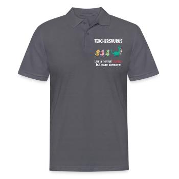 Teacher'ssaurus, Teacher - Men's Polo Shirt - charcoal grey - Front - Nico (186cm)