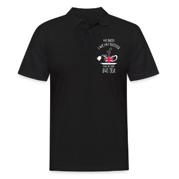 Aber Eigentlich Hätte Ich Lieber Nichts Als Tee - Männer Poloshirt - Schwarz - Vorne - Kai (181cm)