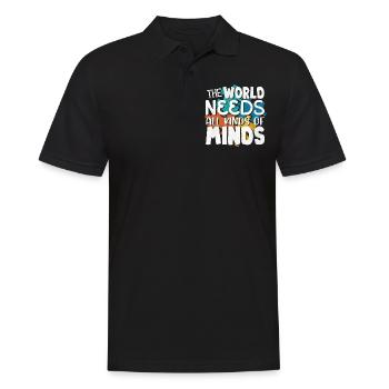 Autism World Needs All Kinds of Heads - Men's Polo Shirt - black - Front - Kai (181cm)