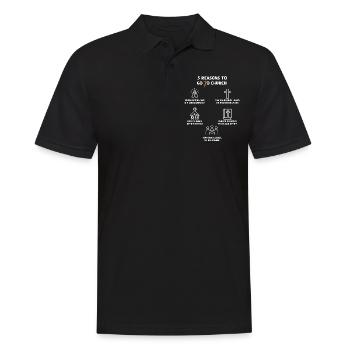 5 Reasons to Go to Church - Men's Polo Shirt - black - Front - Kai (181cm)