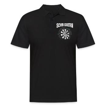 Dart Dart spielen, Schbiggern Fränkisch - Männer Poloshirt - Schwarz - Vorne - Kai (181cm)
