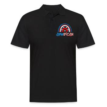 Amérique, American Patriot Star-Spangled Banner - Polo Homme - noir - Devant - Kai (181cm)
