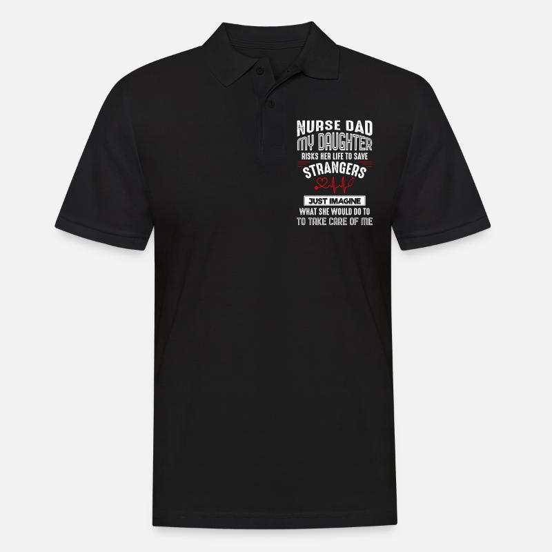 Krankenschwester Papa Geschenk - Männer Poloshirt - Schwarz