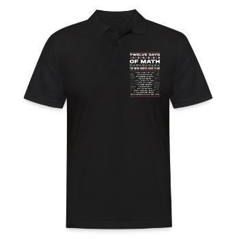 12 Tage Mathematik, Mathenoten - Männer Poloshirt - Schwarz - Vorne - Kai (181cm)