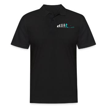 Cornhole, Sitzsack, Sitzsack Werfen - Männer Poloshirt - Schwarz - Vorne - Kai (181cm)