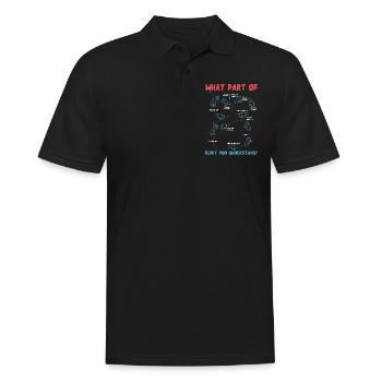 Man overboard maneuvers, sailor, sailing - Men's Polo Shirt - black - Front - Kai (181cm)