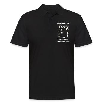 Man overboard maneuvers, sailor, sailing - Men's Polo Shirt - black - Front - Kai (181cm)