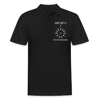 Man overboard maneuvers, sailor, sailing - Men's Polo Shirt - black - Front - Kai (181cm)