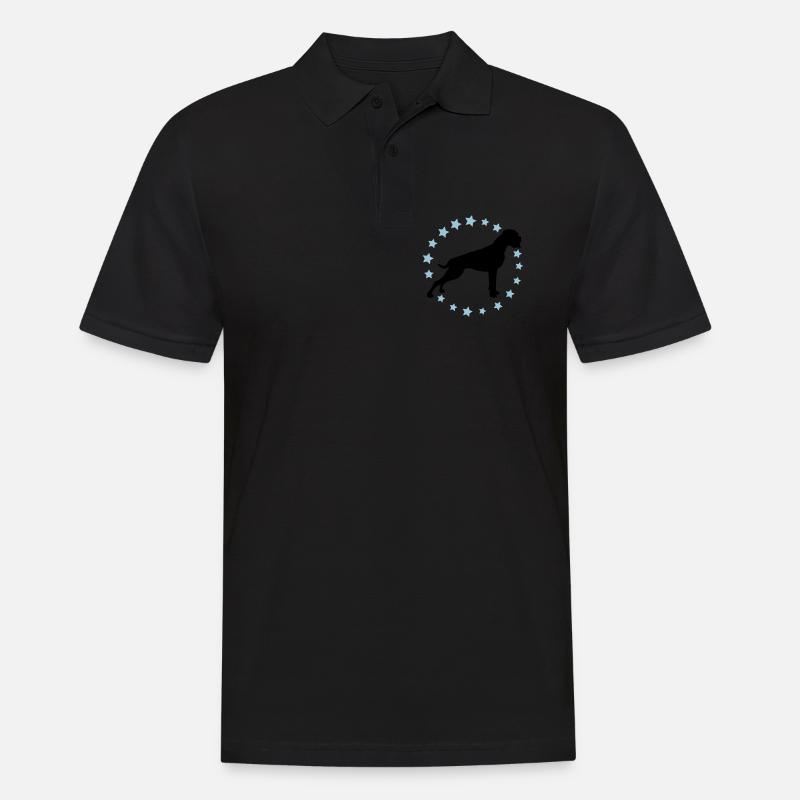 Boxer Sternenkreis 2 farb - Männer Poloshirt - Schwarz